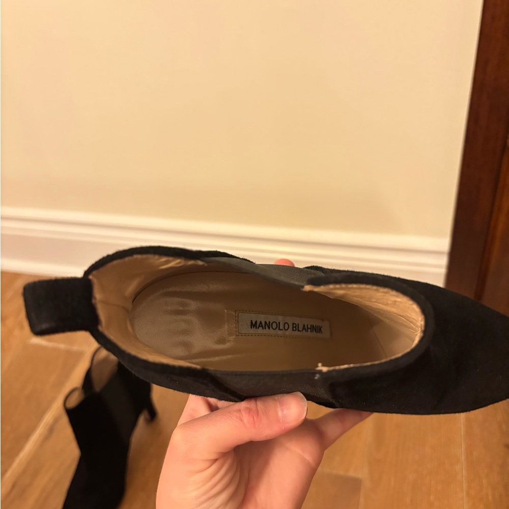 Manolo Blahnik Black Ankle Boots - Picture 11 of 11